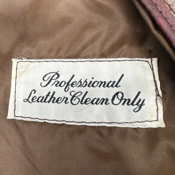 Vintage Leather Jacket Zip Lining Startown USA 1970s Mens Disco 44 Tall Brown - Picture 11 of 11